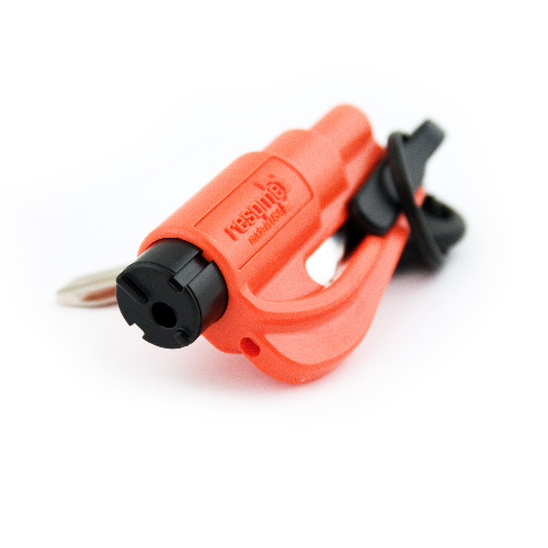 ResQme Rescue and Escape Tool with Glass Breaker and Seat Belt Cutter Orange Outdoor Tactical Australia