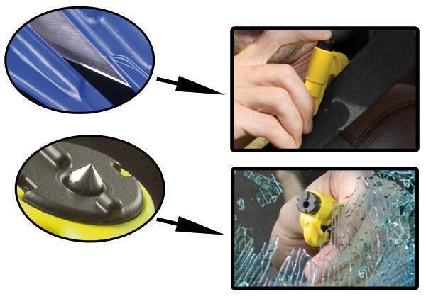 ResQme Rescue and Escape Tool with Glass Breaker and Seat Belt Cutter Outdoor Tactical Australia