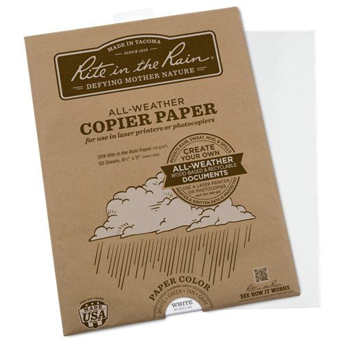 Rite in the Rain All Weather Copier Paper A4 White Outdoor Tactical Australia