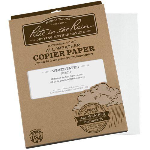 Rite in the Rain All Weather Copier Paper A4 White 200 Sheets Outdoor Tactical Australia