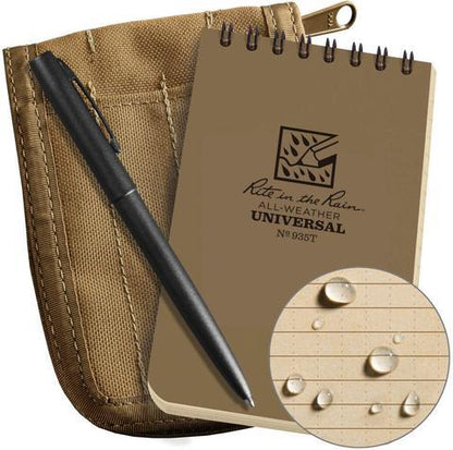 Rite in the Rain No935-KIT Top Spiral 3x5 Notebook Kit Tan Outdoor Tactical Australia