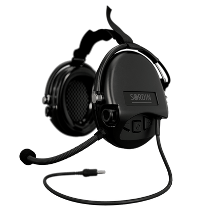 Sordin Supreme MIL CC Hearing Protection Version: Neck Band | Headband: Black Fabric/Cloth | Cup Colour: Black Outdoor Tactical Australia