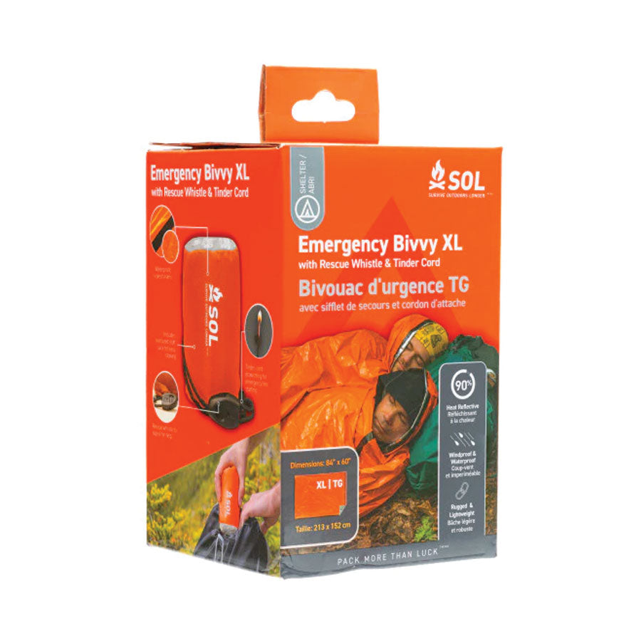 Survive Outdoors Longer SOL Emergency Bivvy XL with Rescue Whistle Outdoor Tactical Australia