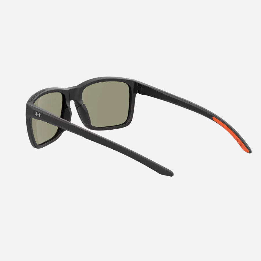 Under Armour UA Hustle Mirror Sunglasses Shiny Black Frame Outdoor Tactical Australia