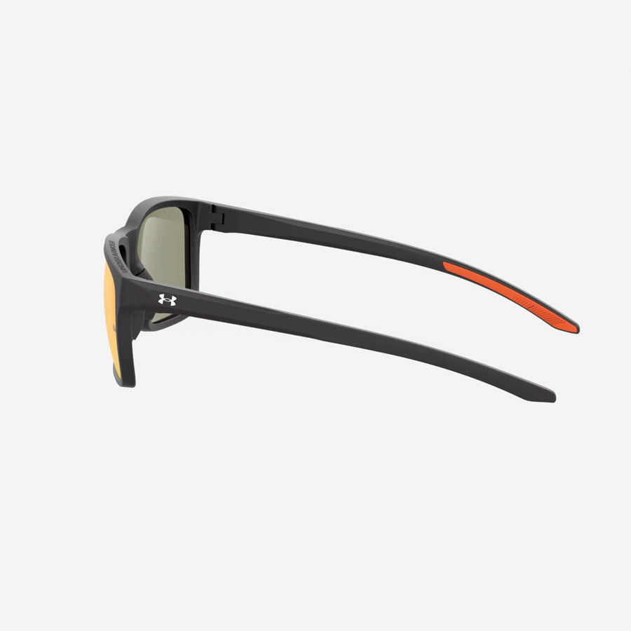 Under Armour UA Hustle Mirror Sunglasses Shiny Black Frame Outdoor Tactical Australia