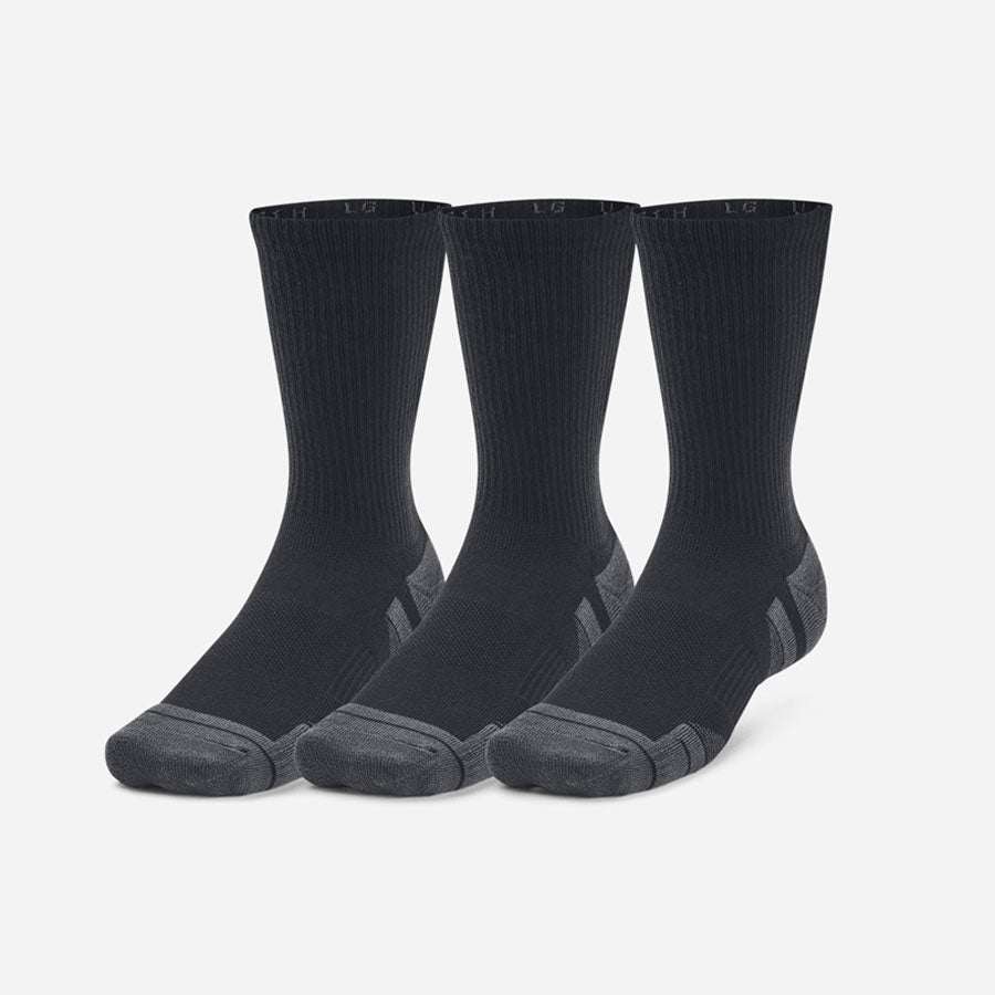 Under Armour Unisex Performance Tech 3-Pack Crew Socks Black Outdoor Tactical Australia