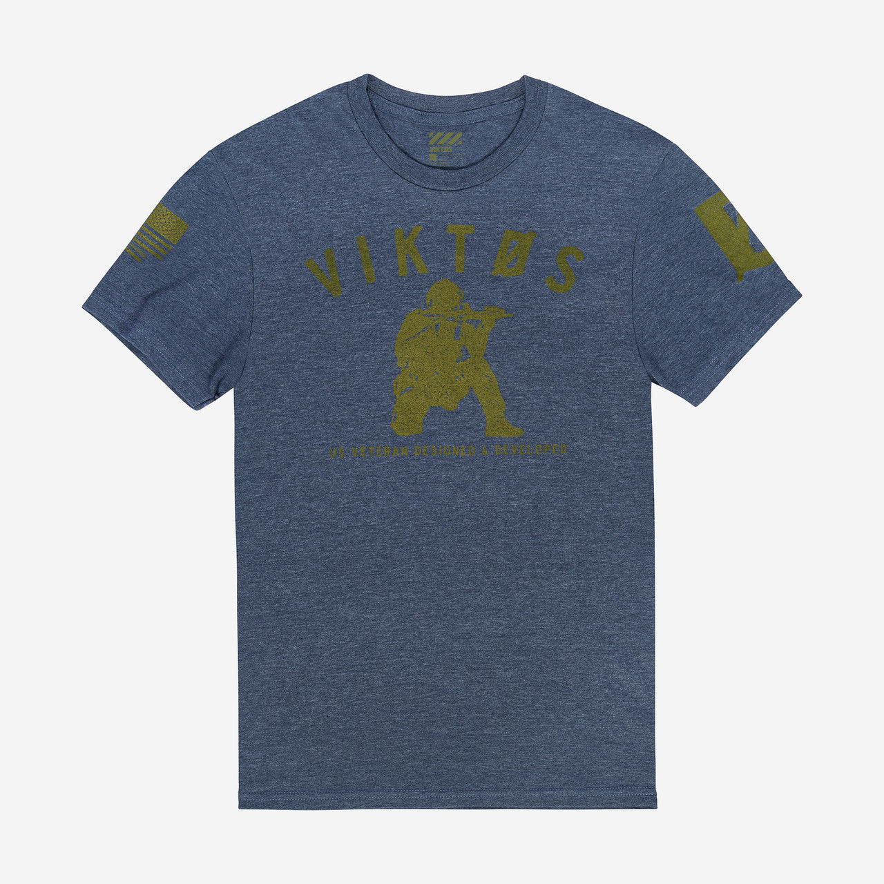 VIKTOS Varsity Tee Navy Heather Small Outdoor Tactical Australia