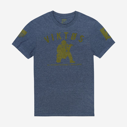 VIKTOS Varsity Tee Navy Heather Small Outdoor Tactical Australia