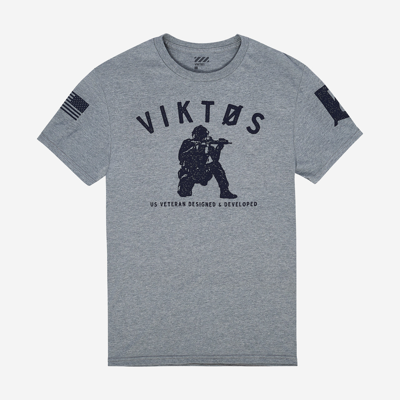 VIKTOS Varsity Tee Ash Heather Small Outdoor Tactical Australia