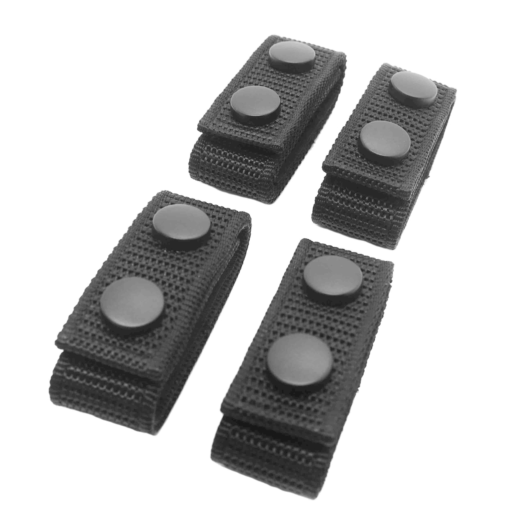 VTS Belt Keepers Ballistic Weave Nylon with Black Press Stud Closure Black 4 Pack Outdoor Tactical Australia