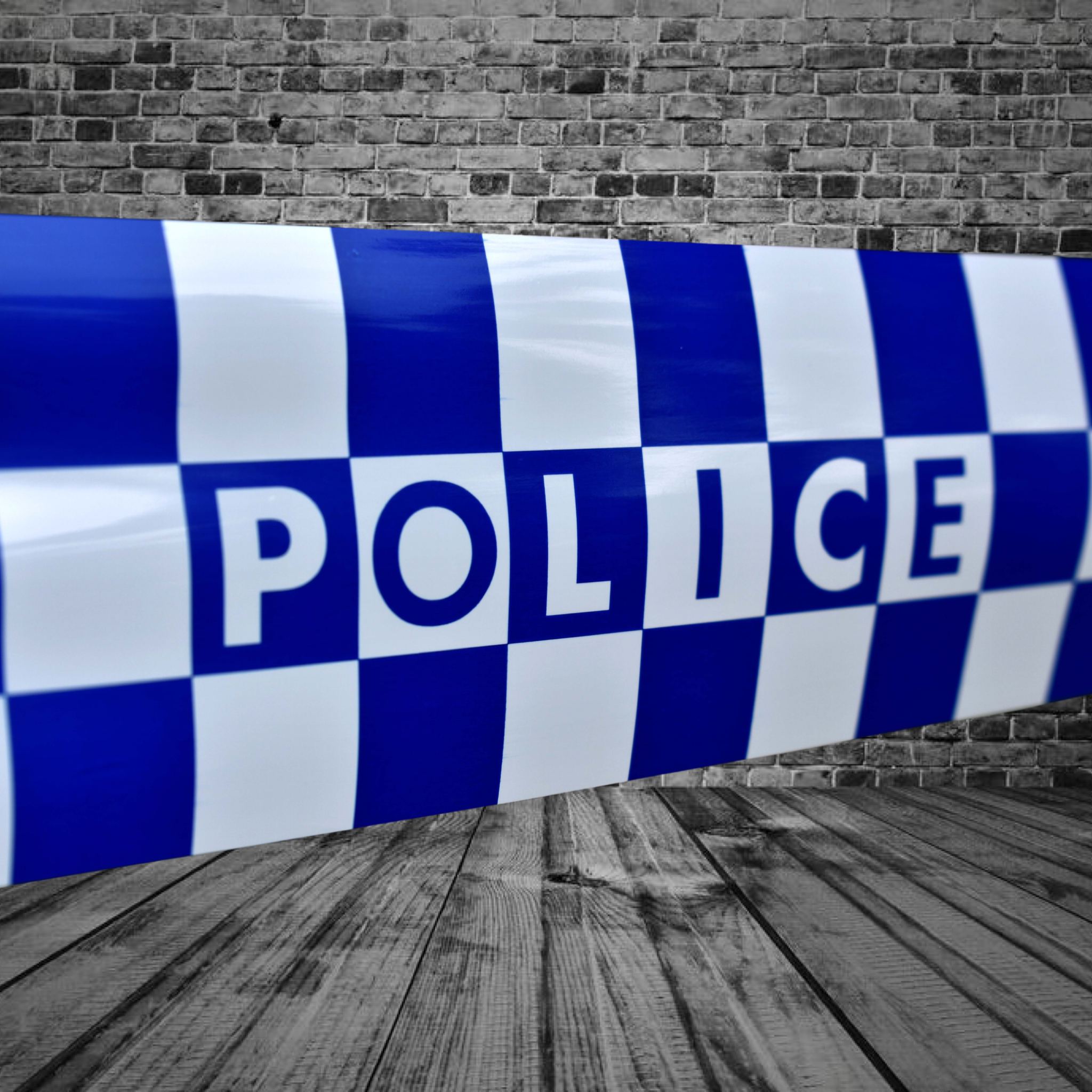 VTS Police Barricade Tape Blue and White Checkered Reflective 1000ft Roll Outdoor Tactical Australia