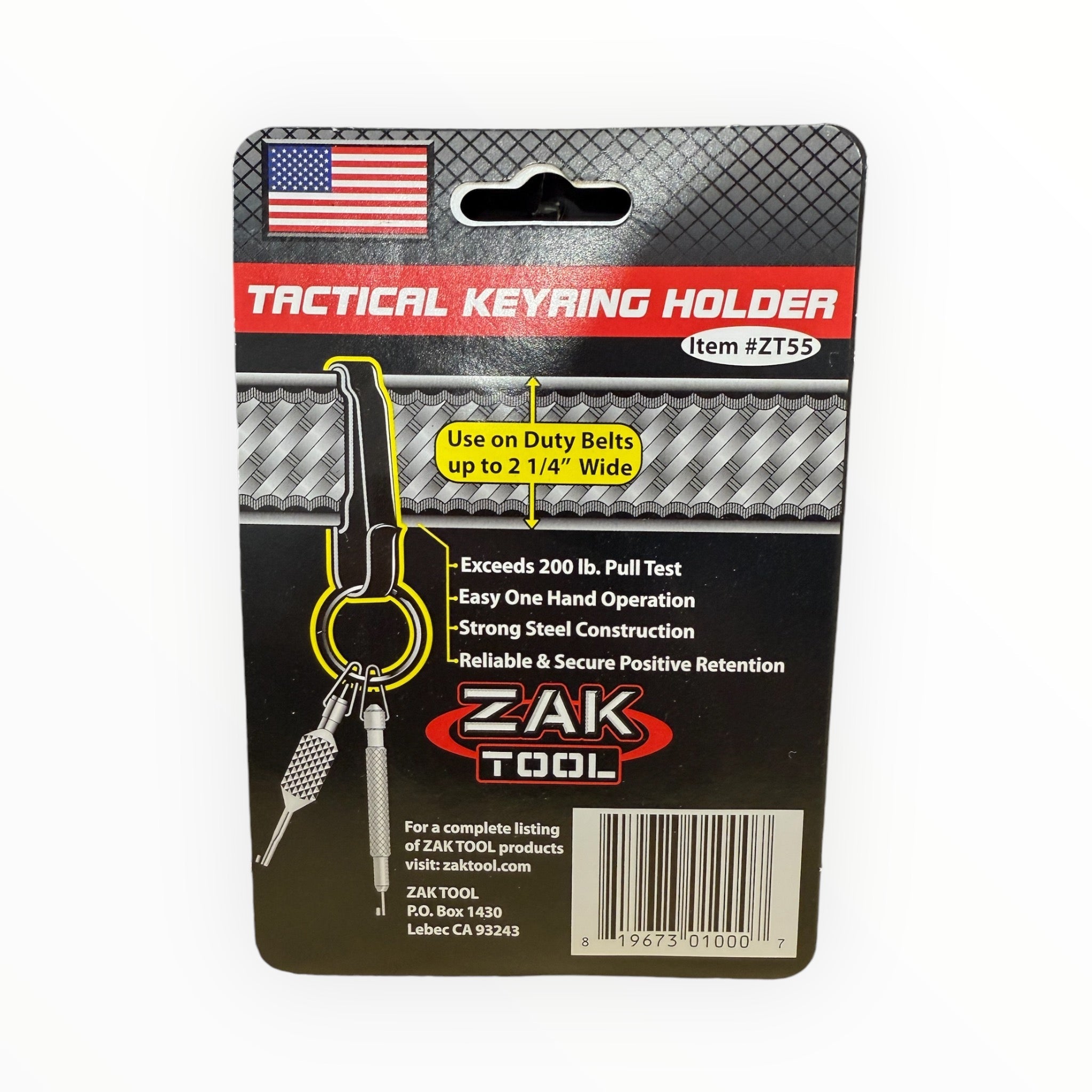 Zak Tool ZT55 Duty Belt Key Ring Holder Outdoor Tactical Australia